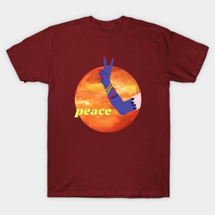 ZOMBIE PEACE ARM - MAROON T-Shirt